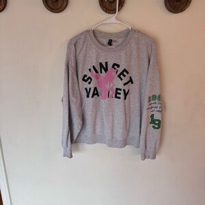 H&M divided Gray sunset Valley Women's graphic Sweatshirt size medium